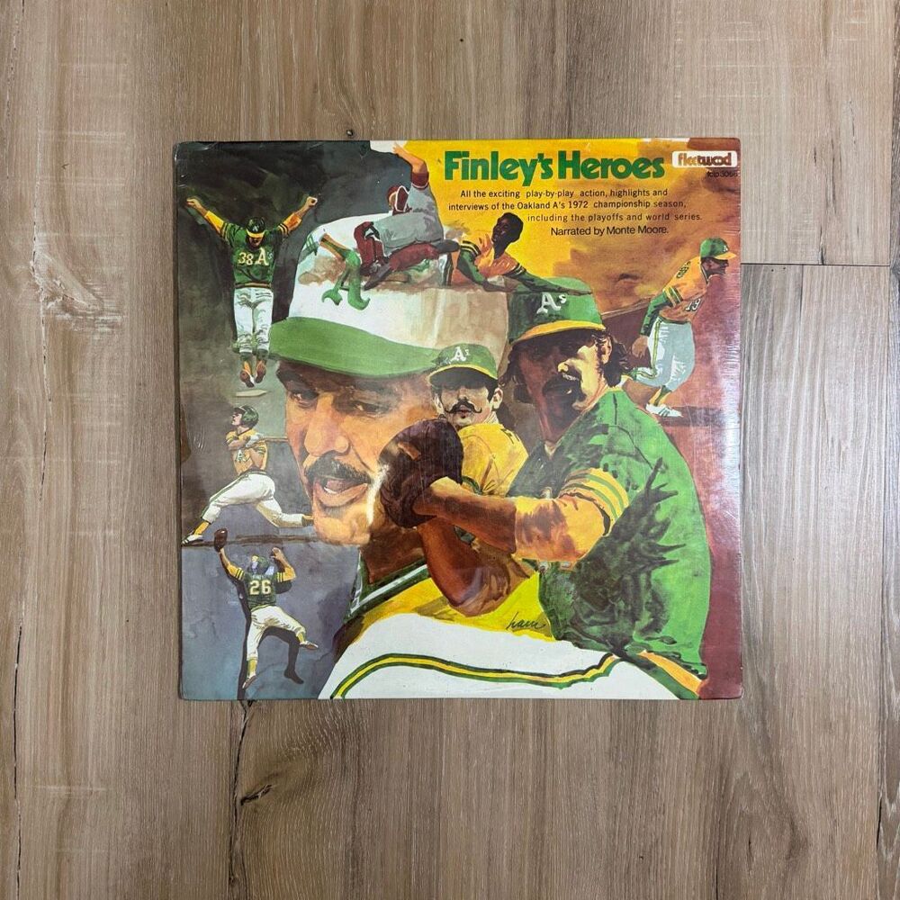 Vintage Sealed Finleys Hero’s Oakland Athletics World Series 70s Vinyl Record